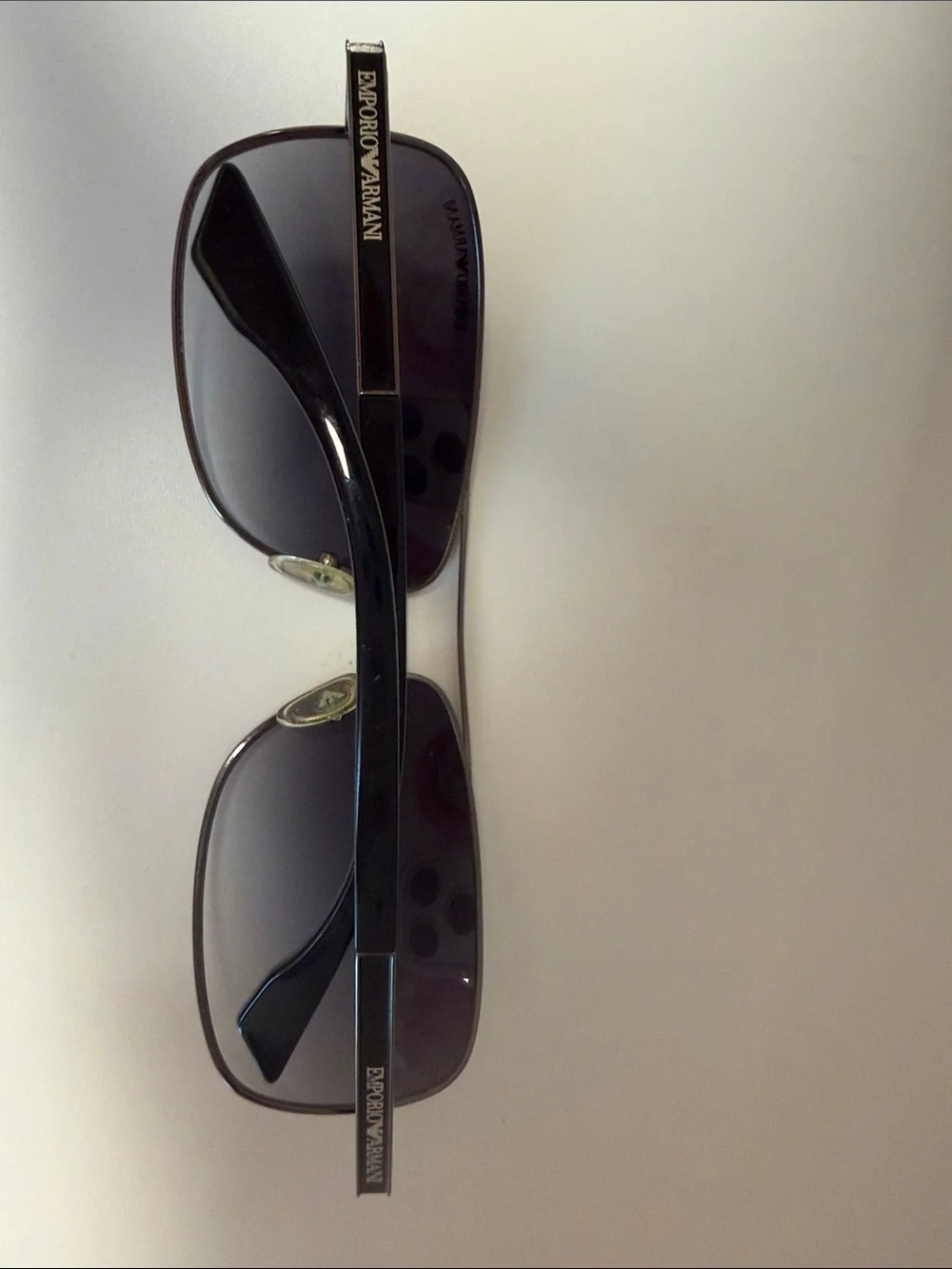 Emporio Armani Black Frame Sunglasses with Dark Lenses